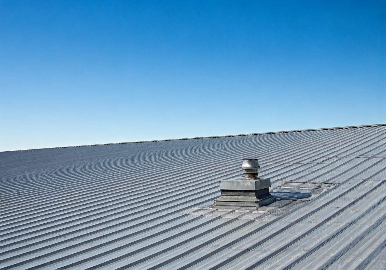 Well-maintained commercial roof